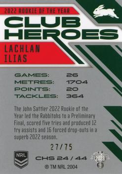2023 NRL Traders Titanium - Club Heroes Silver #CHS24 Lachlan Ilias Back